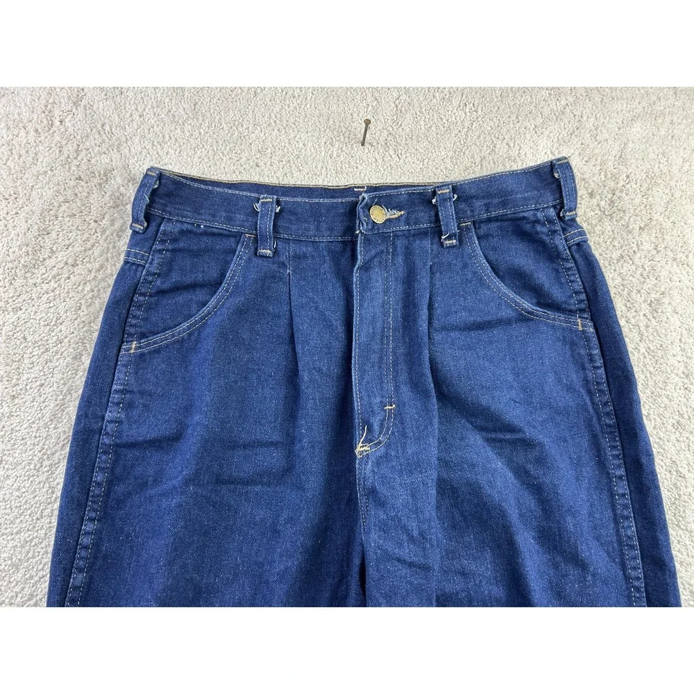 Rustler‎ Jeans Womens 14 Made in USA Blue Pleated High Rise Tapered Mom 762MSW5